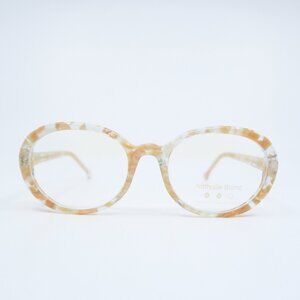 Nathalie Blanc HENRIETTE 181 Clear & Nude, Oval, New Women's Eyeglasses Frames.